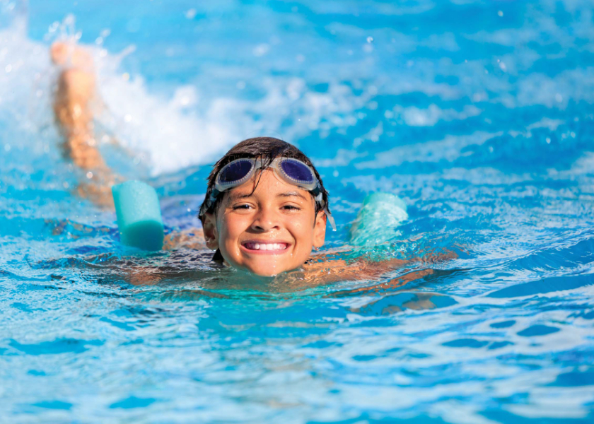 Kid doing swimming